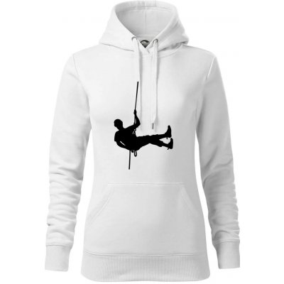 Visící horolezec mikina dámská Cape s kapucí Bílá – Zboží Dáma