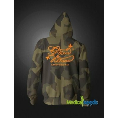 Mikina Green House Camo s kapucí se zipem – Sleviste.cz