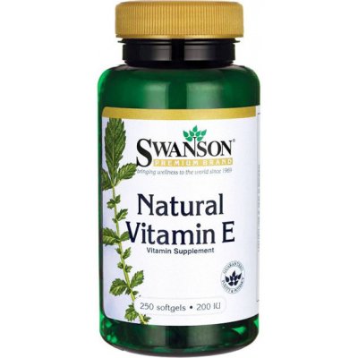 Swanson Vitamín E Přírodní 200 iu 250 kapslí