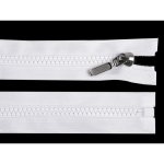 Zip kostěný dělitelný No 5 délka 80 cm - bundový s ozdobným jezdcem barva 101 bílá – Hledejceny.cz