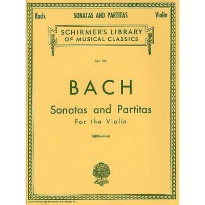 J.S. Bach Sonatas And Partitas For The Violin noty na housle – Zboží Mobilmania
