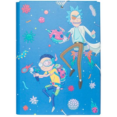 CurePink s klopami Rick And Morty Virus Flap 26 x 34 x 2 cm CSG0080 – Zboží Mobilmania