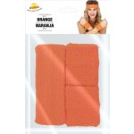 GUIRCA Retro sada potítek s čelenkou neon oranžové 80.léta disco 3 ks – Zboží Mobilmania