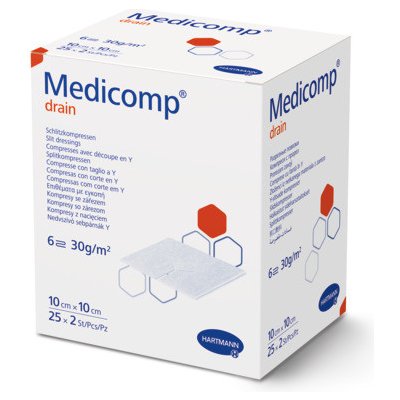 Medicomp Drain 10 x 10 cm bal 25 x 2 ks 4215355 – Zboží Dáma