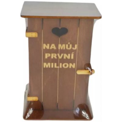 ptakoviny.cz Pokladnička kadibudka dřevěná Na můj první milion – Hledejceny.cz