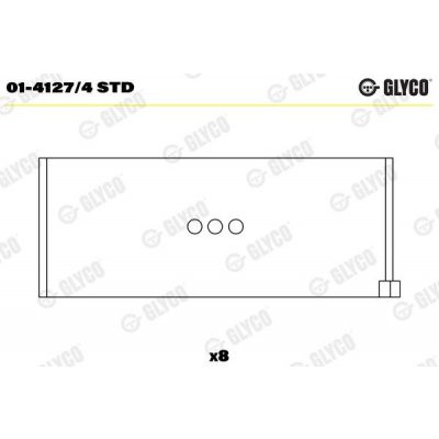 Ojniční ložisko GLYCO 01-4127/4 STD - sada | Zboží Auto