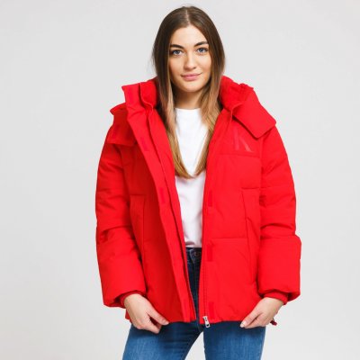 Calvin Klein Jeans W Eco Puffer jacket červená – Zbozi.Blesk.cz