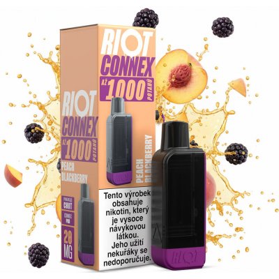 RIOT Connex 1000 Peach Blackberry 20 mg – Sleviste.cz