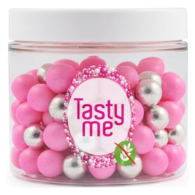 Bezlepek Směs posypek stříbrno-růžová 10 mm 125 g – Zboží Dáma