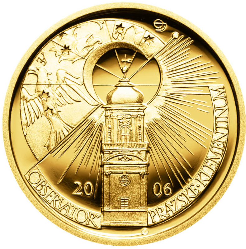 Česká mincovna Zlatá mince 2500 Kč Klementinum observatoř 2006 Standard 7,78 g