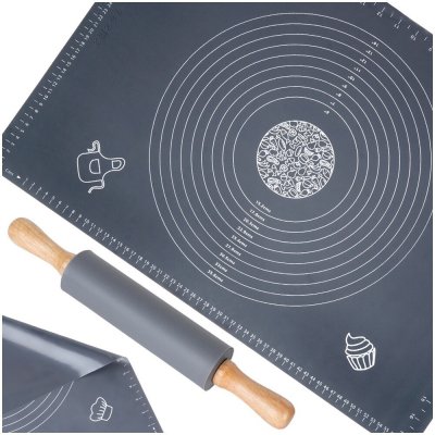 Sada VÁL a VÁLEČEK na těsto + silikonová podložka na pečení XXL – Zbozi.Blesk.cz