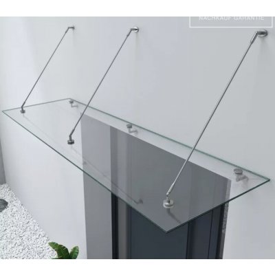 Doporro skleněná vchodová stříška čirá 200x90 cm – Zboží Mobilmania