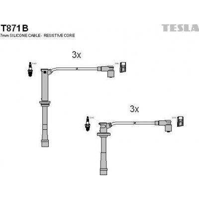 TESLA Sada kabelů pro zapalování TE T871B – Hledejceny.cz