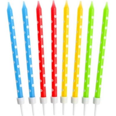 GoDan Narozeninové svíčky s puntíky barevné – Zbozi.Blesk.cz