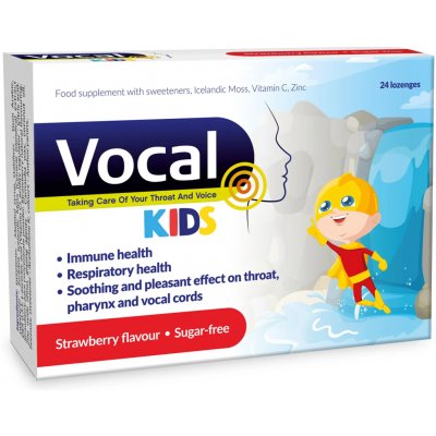 RPM Pharma Vocal Kids měkké pastilky s příchutí jahody 24 pastilek – Hledejceny.cz
