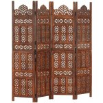 VidaXL 285325 4panelová Paraván hnědá 160 x 165 cm – Zboží Dáma