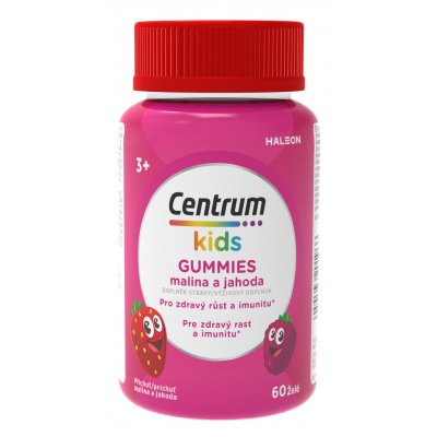 Centrum Kids Gummies malina a jahoda želé 60 bonbónů – Hledejceny.cz
