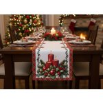 Mybesthome Vánoční ubrus - běhoun XMAS CANDLES 40x180 cm – Zboží Dáma Mybesthome Vánoční ubrus - běhoun XMAS CANDLES 40x180 cm – Zboží Dáma