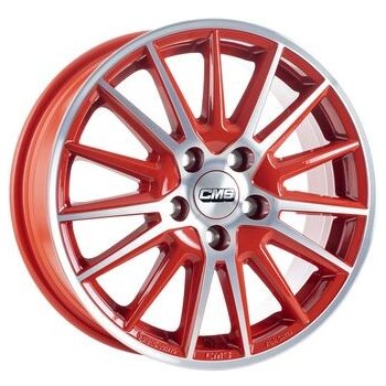 CMS C23 6x15 4x100 ET46 red polished