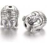 Kovový korálek - starostříbrný - Buddha - 11 x 9 x 8 mm - 1 ks – Hledejceny.cz