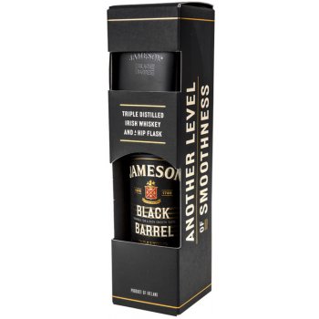 Jameson Black barrel 40% 0,7 l (dárkové balení 1 placatka)