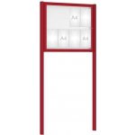 PROCITY Venkovní vitrína Classique, 8 x A4, včetně sloupků, červená | Zboží Auto