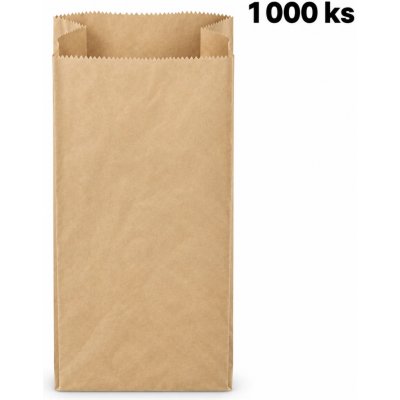 COpack - Svačinové papírové sáčky hnědé KRAFT 1 kg ( 12+6,5 x 28 cm) (1000 ks) – Hledejceny.cz