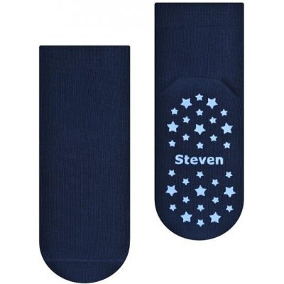 Steven Dětské protiskluzové bavlněné ponožky Art. 164 tmavě modré