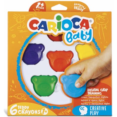 CARIOCA dětské voskovky Teddy Crayons 6 ks – Zboží Dáma CARIOCA dětské voskovky Teddy Crayons 6 ks – Zboží Dáma