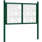 PROCITY Venkovní vitrína model 1000 dvoukřídlá, 24 x A4, zelená, včetně sloupků | Zboží Auto