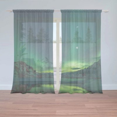 Záclony Zelená záře: 2 ks - 150x250 cm - Sablio – Hledejceny.cz