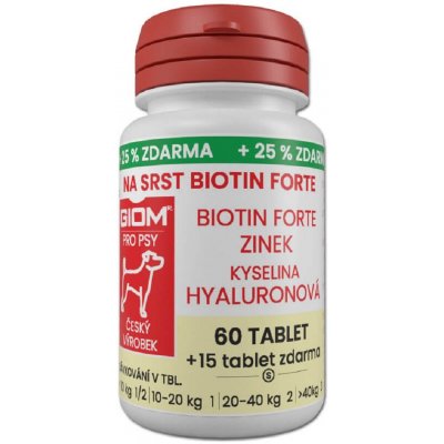 Giom S pes Na srst Biotin FORTE 60 tbl – Zboží Dáma