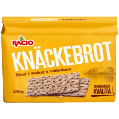Racio knackebrot žitný s vlákninou 230 g – Sleviste.cz