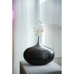 Luxusní stolní váza BELEZA, sklolaminát, výška 33 cm, stříbrno-černý lesk – Hledejceny.cz