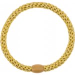 KKNEKKI Gumička do vlasů Kknekki Slim Gold, žlutá barva, zlatá barva, textil – Zboží Mobilmania