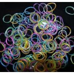 Loom Bands gumičky s háčkem na pletení průsvitné mix tmavý – Zboží Mobilmania