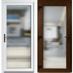 OknaDvereNaMiru.cz Vchodové dveře 3-3 sklo crepi zlatý dub / bílá levé otevírání ven 98 x 198 cm – Hledejceny.cz