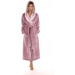 Vestis župan s kapucí Flora mauve mist – Sleviste.cz