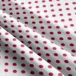 Dětské bavlněné látky, metráž. Puntík 10 mm, Amarantový na Bílém – Hledejceny.cz