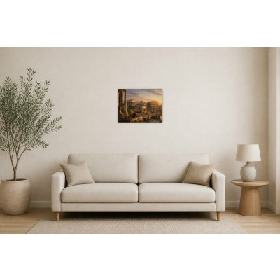 Obraz na plátně – Idealizovaný pohled na starověký Řím 60 × 45 cm – Hledejceny.cz