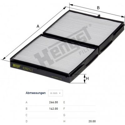 Filtr vzduchu kabiny hitachi série zw, komatsu série ha/hd/hm/e/d/pc/wa/wd 0439954_A – Hledejceny.cz