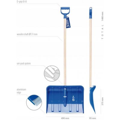 PROSPERPLAST ALPIN 2 A Lopata na sníh, modrá IL2A – Sleviste.cz