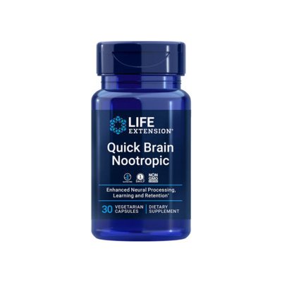 Life Extension Quick Brain Nootropic 30 vegetariánská kapsle – Zboží Mobilmania