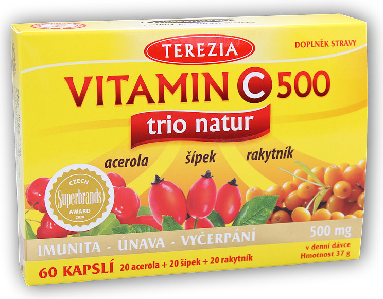 Terezia Vitamin C 500 mg Trio Natur 60 kapslí od 179 Kč - Heureka.cz