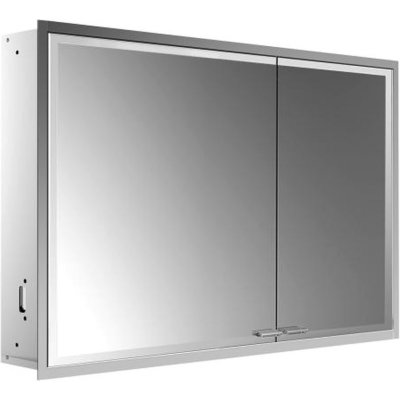 Emco Prestige 2 - Vestavěná zrcadlová skříň 1014 mm široké dveře vlevo se světelným systémem, zrcadlová 989708107