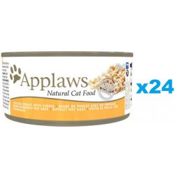 Applaws Cat Kuřecí prsa se sýrem 24 x 70 g