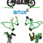 Bituxx Sada stojanů pro přední a zadní motorku zelené zvedáky M15896(15729+15730) | Zboží Auto