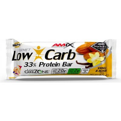 Amix Low-Carb 33% Protein Bar mandle/vanilka 60 g