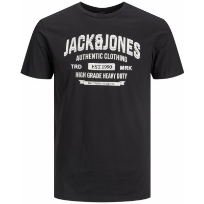 Jack and Jones tričko Jeans černé – Zboží Mobilmania