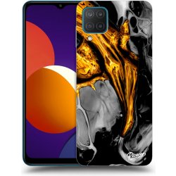 Pouzdro Picasee ULTIMATE CASE Samsung Galaxy M12 M127F - Black Gold